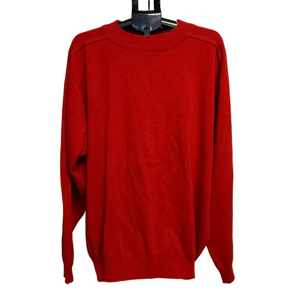 Vintage Obermeyer T-Bird Sweater Mens Long XXL Red Wool Blend Pullover